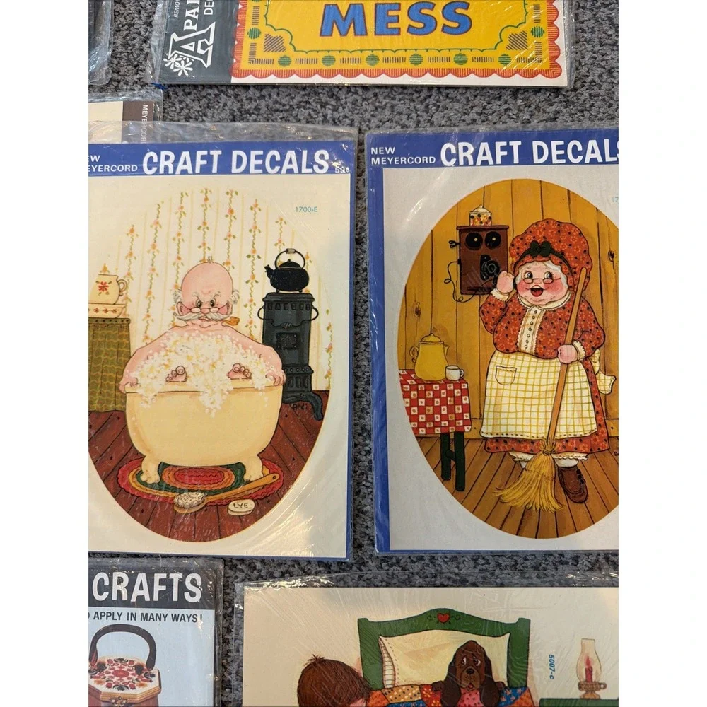Vintage Meyercord Decals For Arts And Crafts Lot Of 10 Sheets 1960's